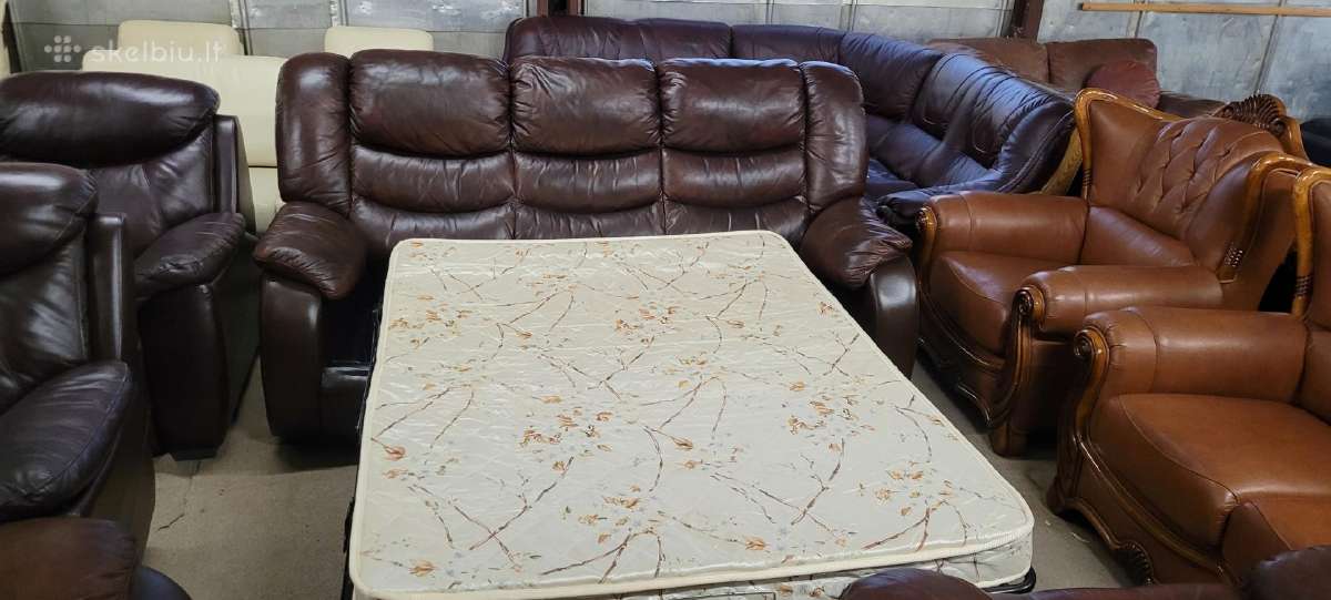 Odiniai Baldai Kampas sofa Reglainer komplektas - nuotraukos Nr. 11