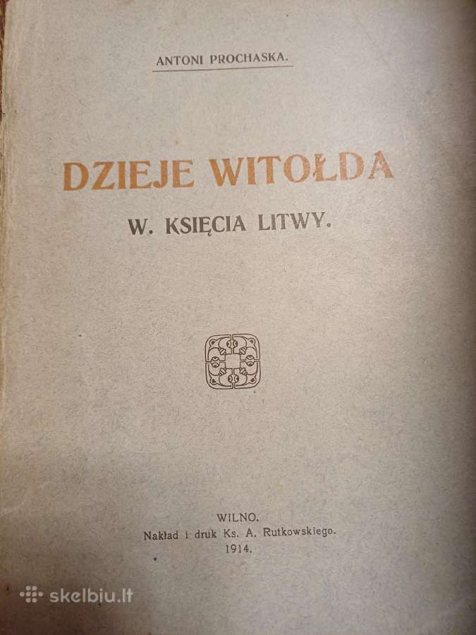 Parduodu knyga,dzieje Vitolda,1914m