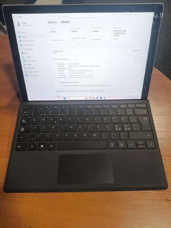 Surface Pro 12.3" Windows planšetės