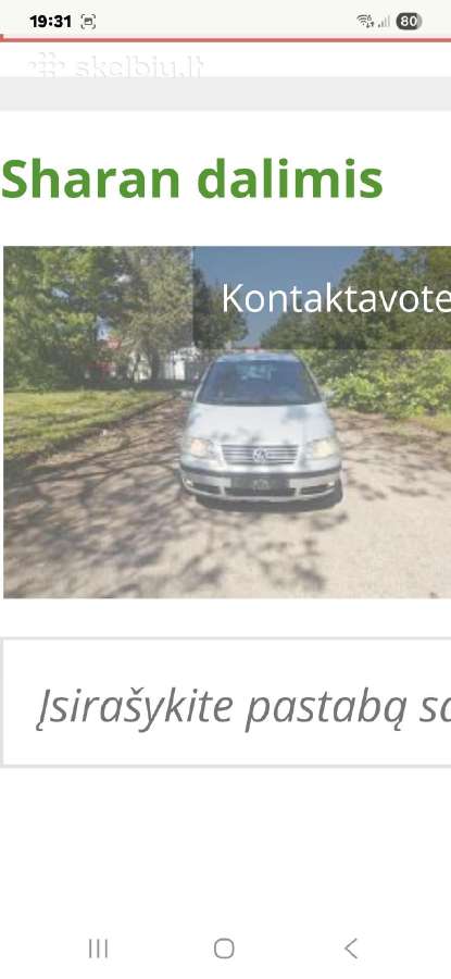 Parduodu VW sharan dalimis.
