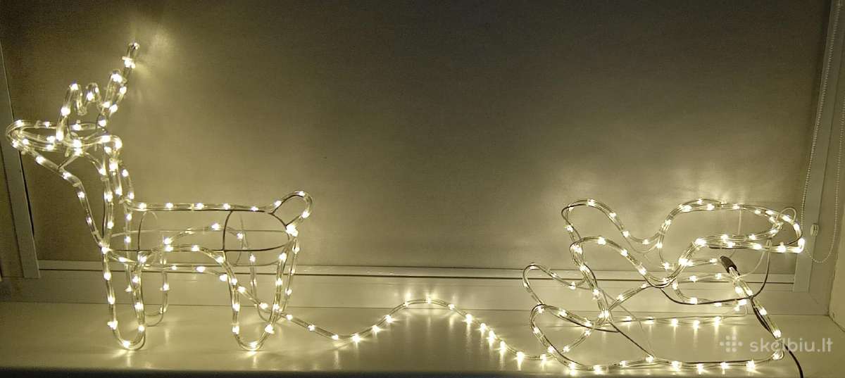 LED dekoracija elnias su rogėmis - nuotraukos Nr. 5