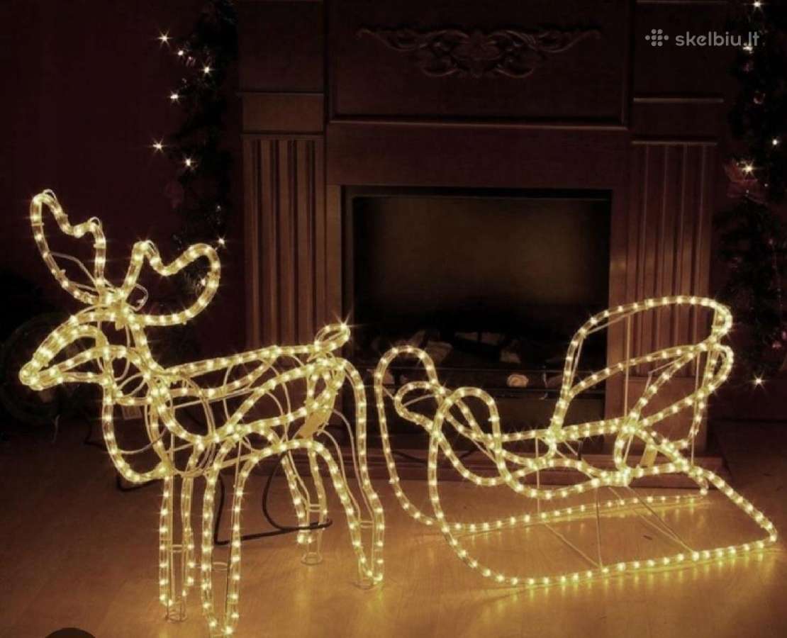 LED dekoracija elnias su rogėmis - nuotraukos Nr. 7
