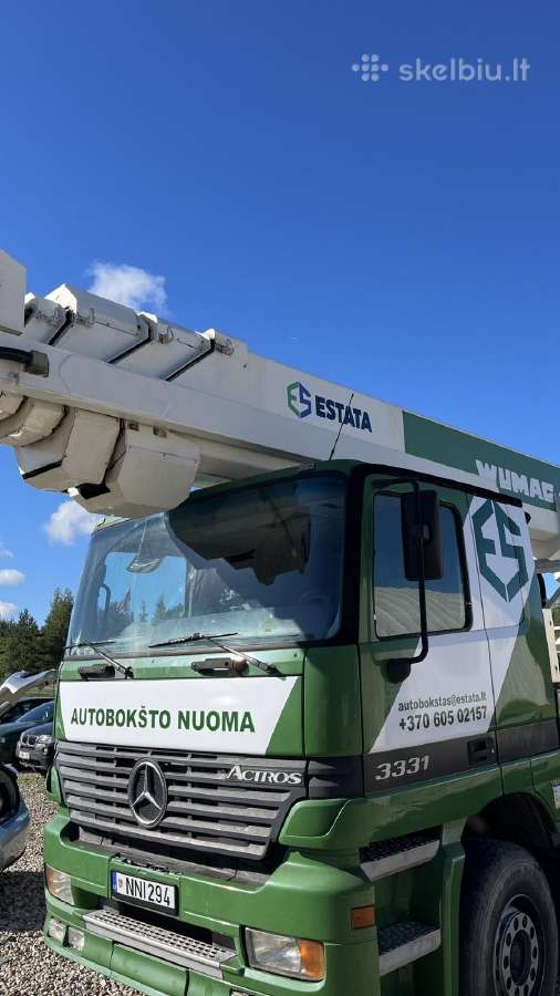 60m. autobokšto nuoma - bokštinis keltuvas nuomai