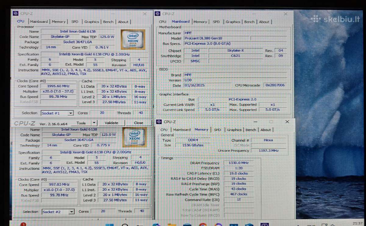 Hp Proliant Dl380 Gen10 2x Cpu 8x Nvme + 16x Sff - nuotraukos Nr. 20