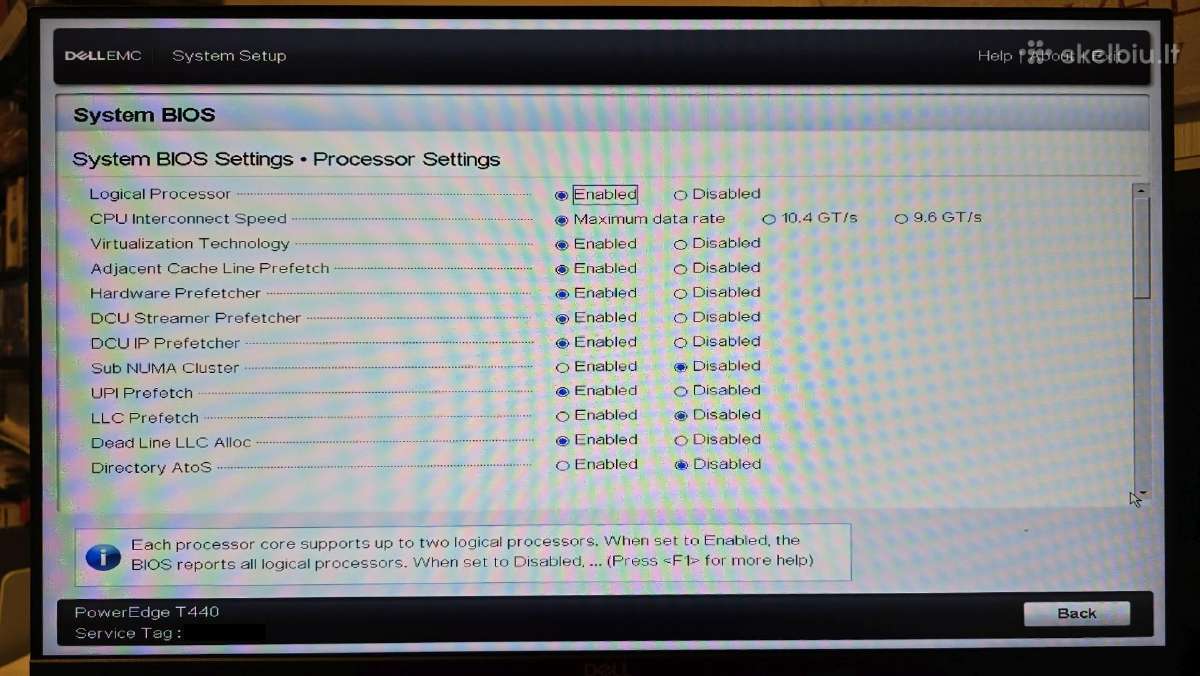 Dell Poweredge T440 2x Xeon Gold 6138 16x Sff Sas - nuotraukos Nr. 23