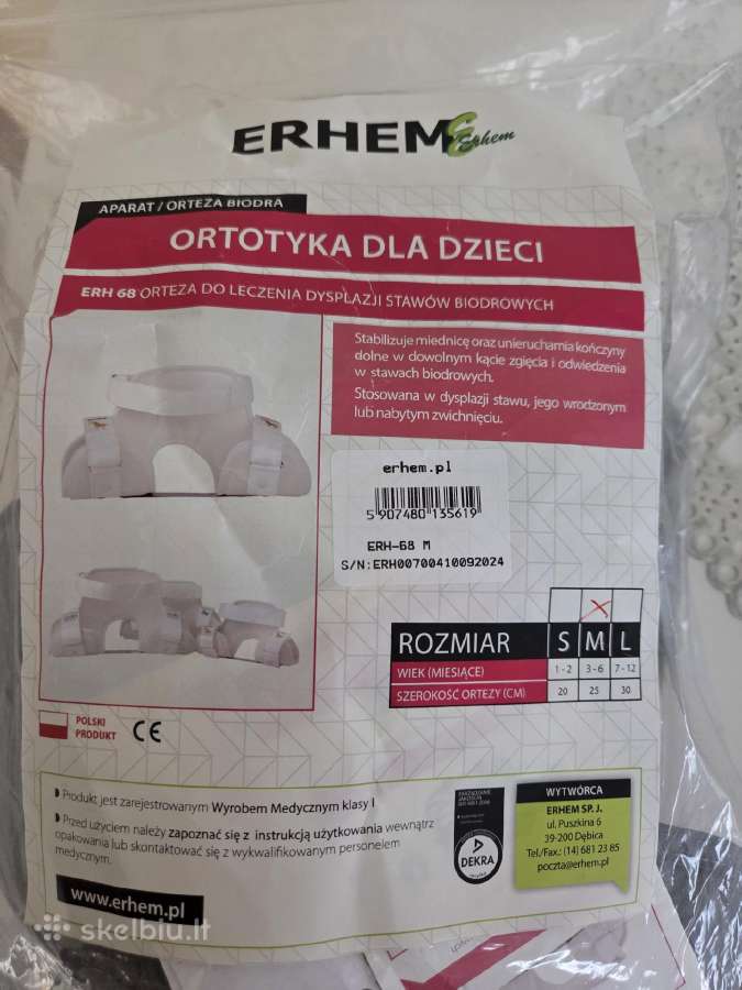 Klubiukų ortopedinis įtvaras kūdikiams