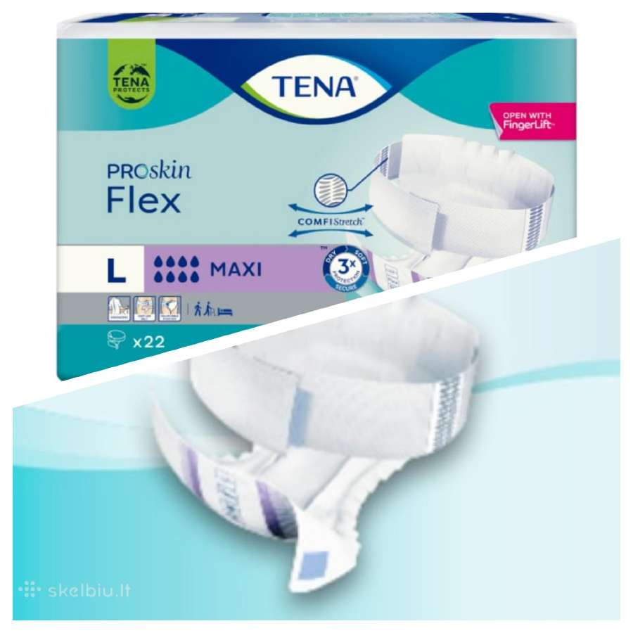 Pirkčiau sauskelnės Tena Flex Maxi L dydžio