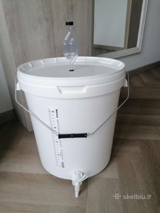 Fermentacijos kibiras 25l su kraneliu ir alsuokliu