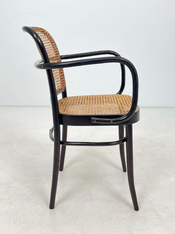 Thonet stiliaus krėslas su ratanu - nuotraukos Nr. 4