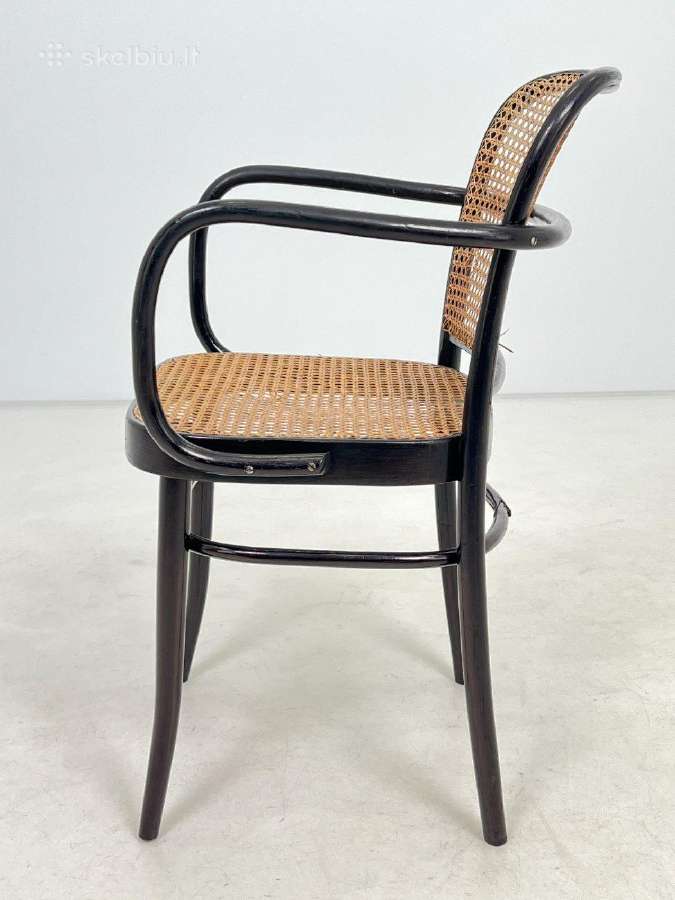 Thonet stiliaus krėslas su ratanu - nuotraukos Nr. 5
