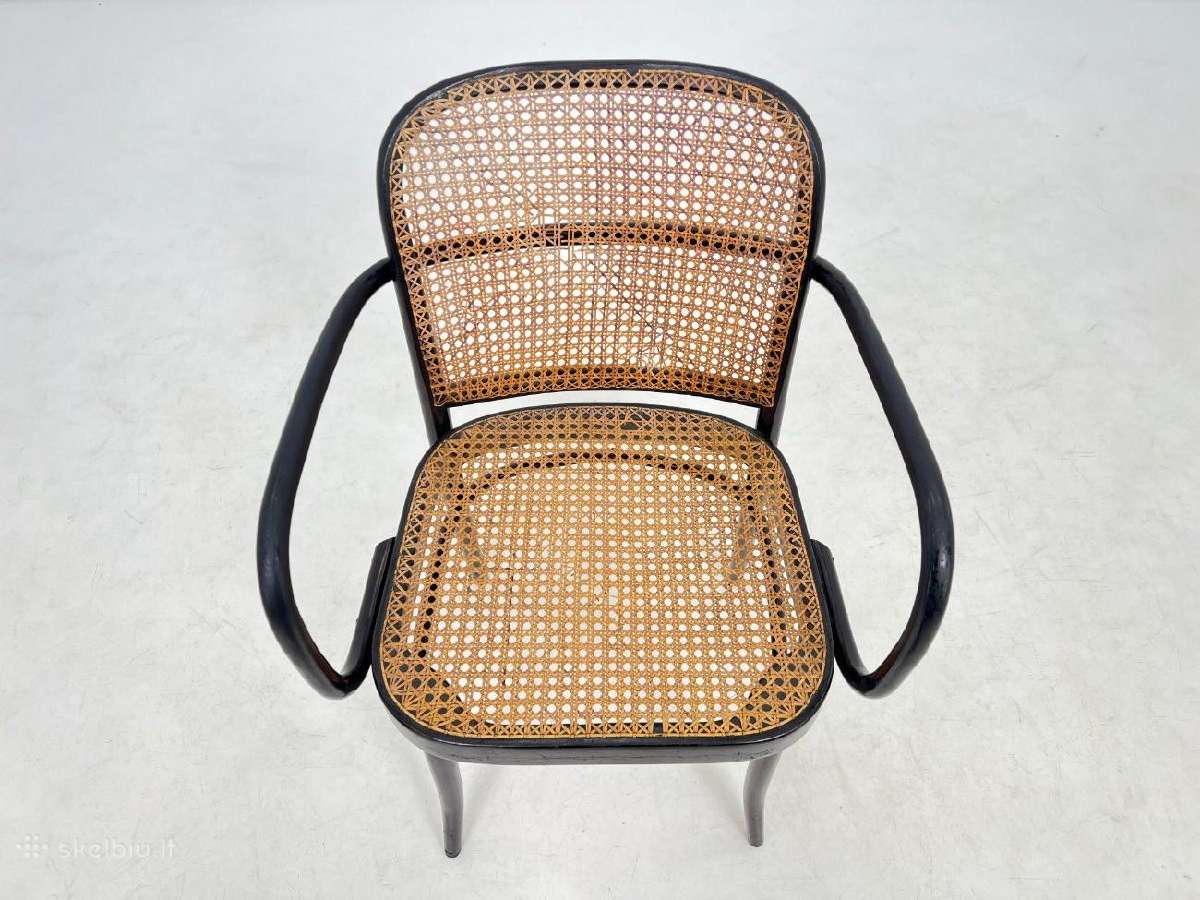 Thonet stiliaus krėslas su ratanu - nuotraukos Nr. 6