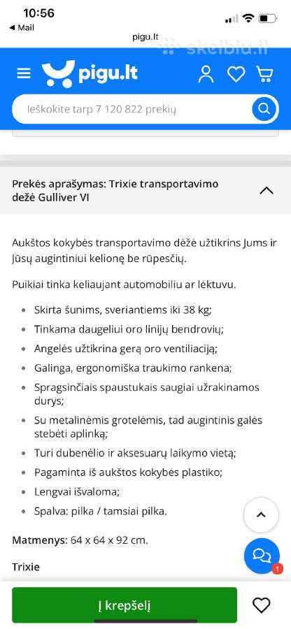 Gyvūno kelioninis boksas - nuotraukos Nr. 2