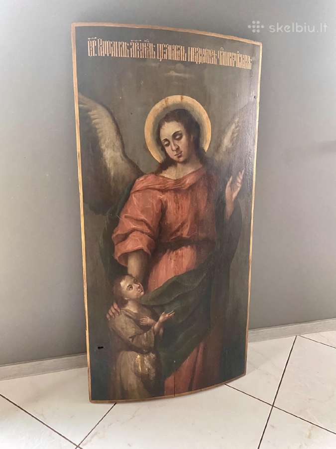 Įspūdingo dydžio reta Angelo Rapolo ikona - nuotraukos Nr. 2