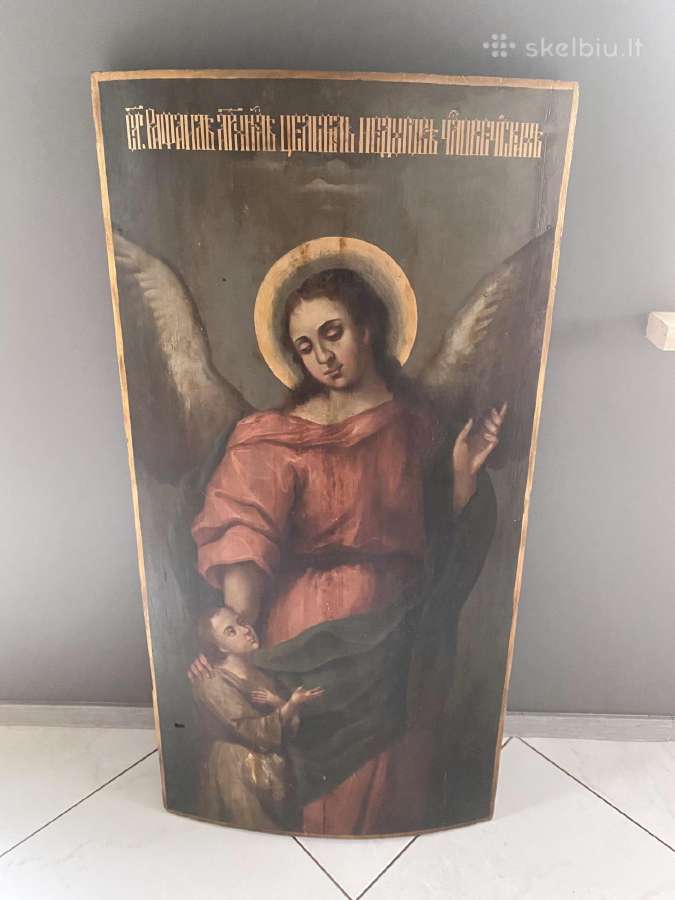 Įspūdingo dydžio reta Angelo Rapolo ikona - nuotraukos Nr. 15