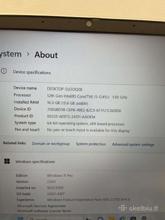 Hp Elitebook 630 G9 i5-1245u 16gb RAM 512 GB SSD - nuotraukos Nr. 8
