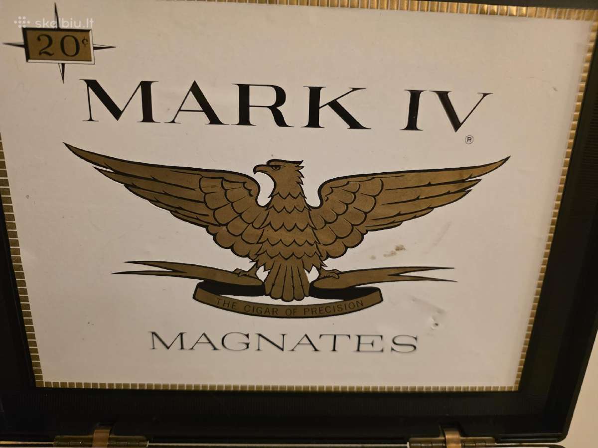 Vintage,originali Mark Iv,magnato cigarų dėžutė - nuotraukos Nr. 3