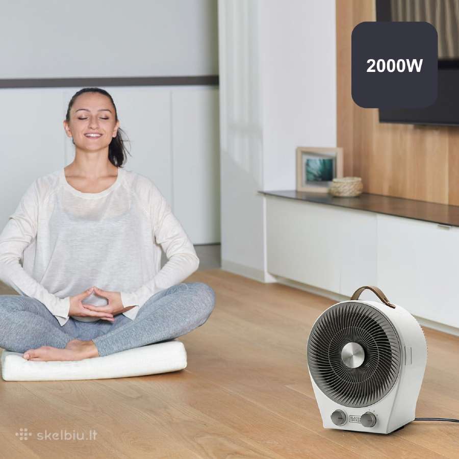Elektrinis šildytuvas Black & Decker 1000-2000 W - nuotraukos Nr. 2