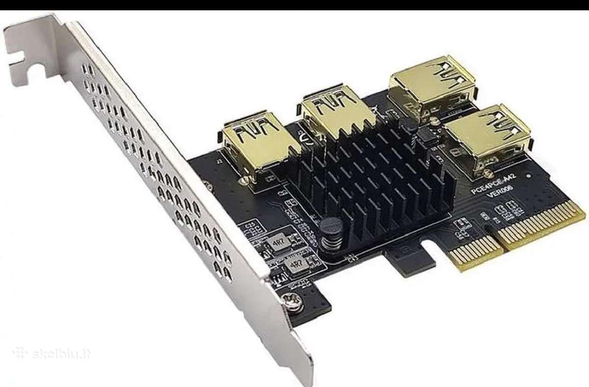 Pcie 1x to 4 Riser Card Pcie To Pcie Adapteris