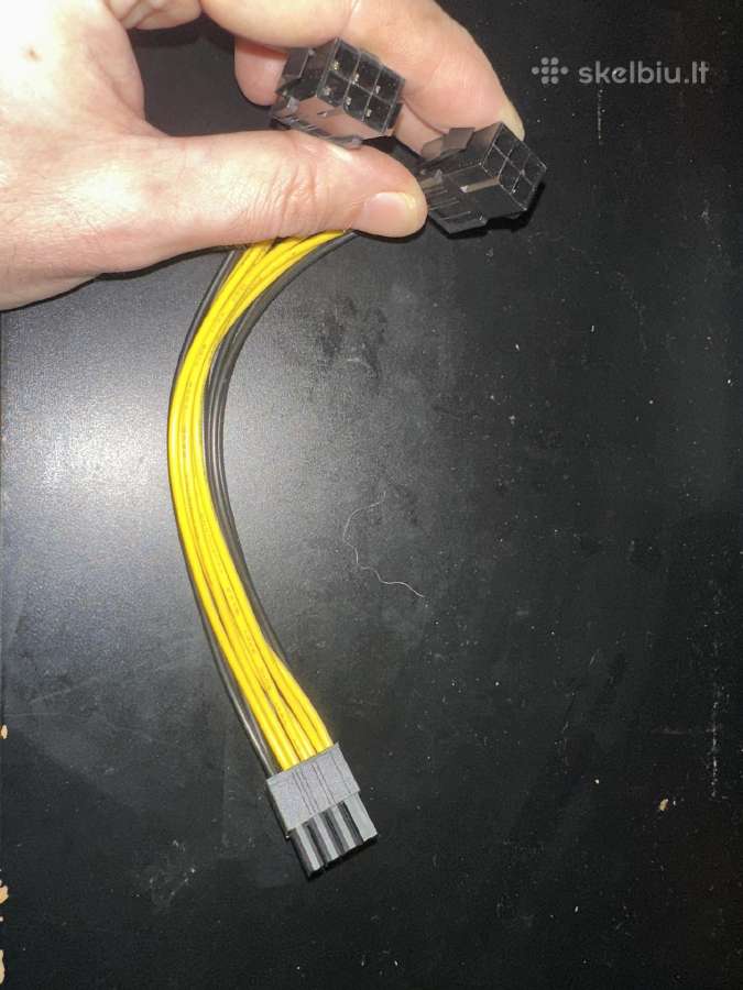 2x 6pin Pcie perėjimas į 8pin Pcie kabelis