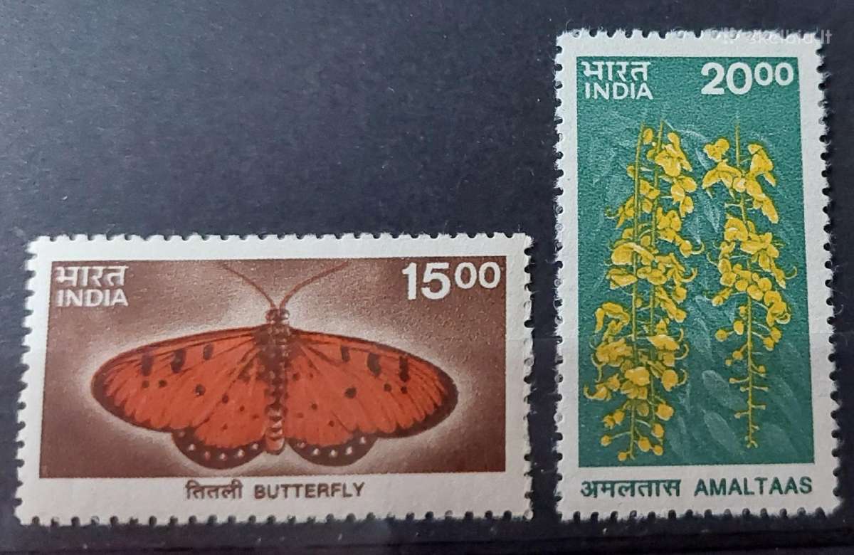 Indija 2000 drugelis ir gėles, švarus,michel1797-1