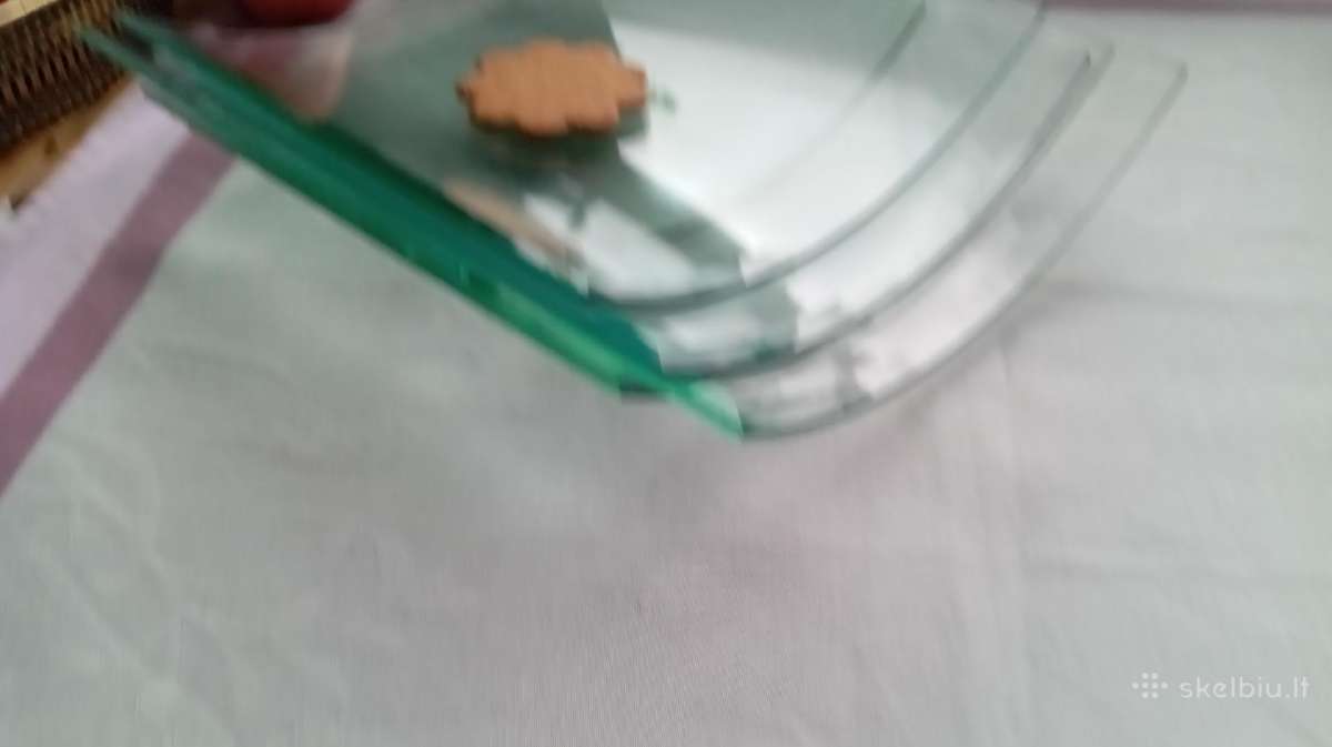 Stikliniai padėkliukai lenkti - nuotraukos Nr. 4