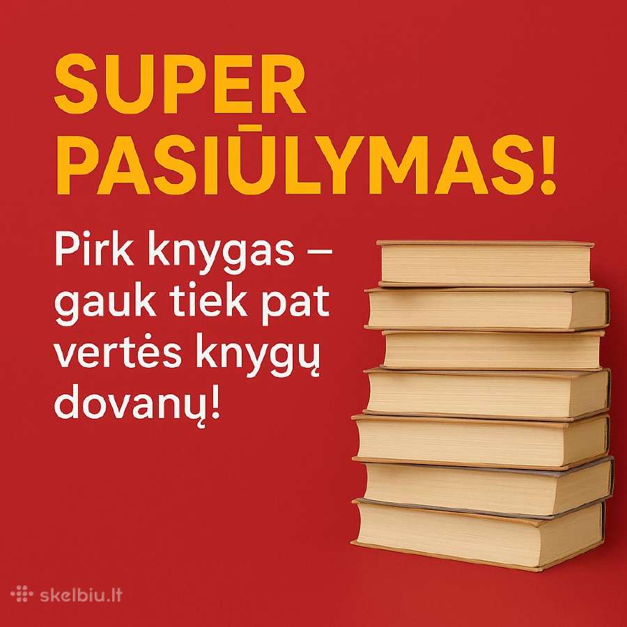 Pirk knygas – gauk tiek pat vertės knygų dovanų!