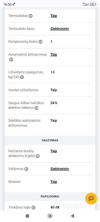 Šaldytuvas šaldiklis Samsung Rb33j3215ww/ef - nuotraukos Nr. 9