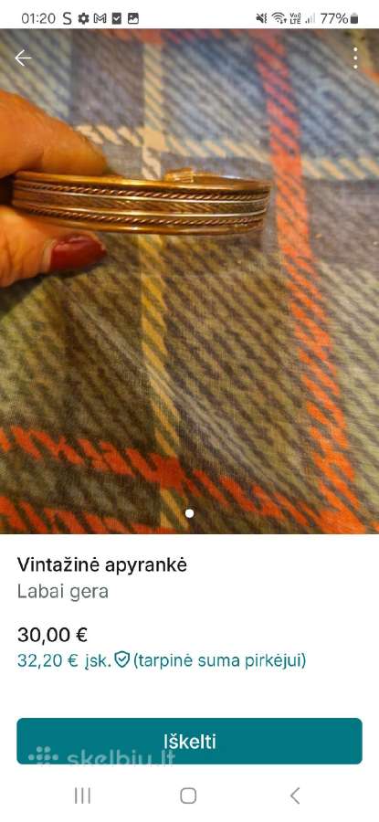 Vintažinė apyrankė