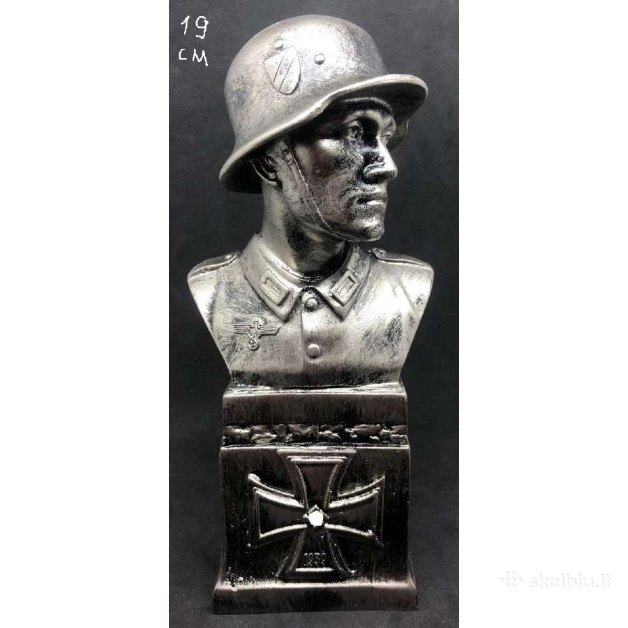 Ww2 biustas,metalo lydinys - nuotraukos Nr. 3