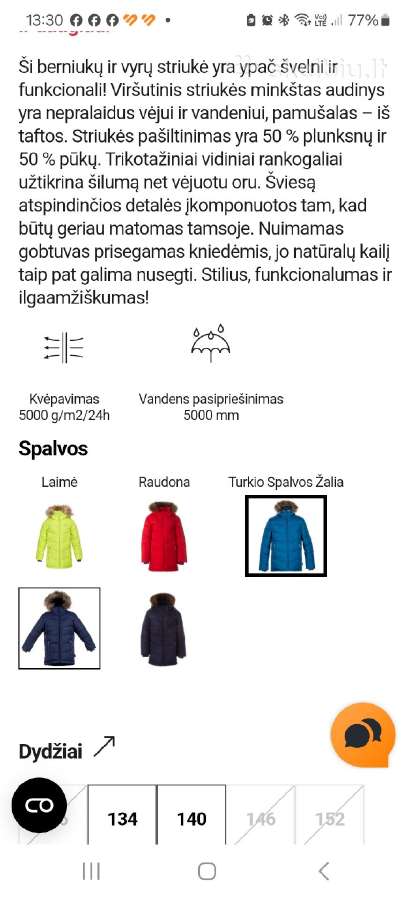 Huppa Pūkinė žieminė striukė 122cm - nuotraukos Nr. 4
