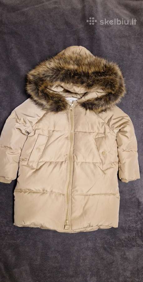 Zara pūkinė striukė mergaitei 116cm
