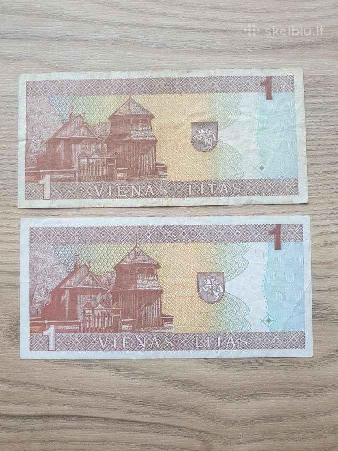 1994 metų apyvartiniai 1 litai - nuotraukos Nr. 2
