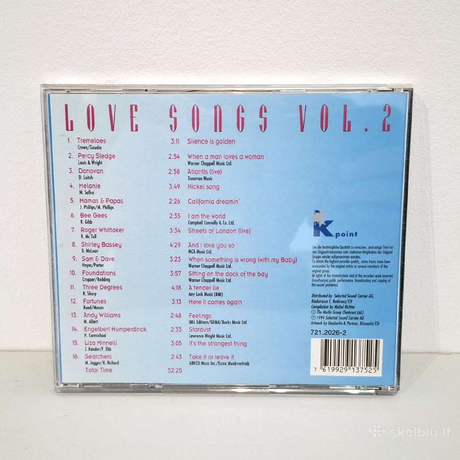 Love Songs Volume 2&3 (2 X CD, rinkinys) - nuotraukos Nr. 3