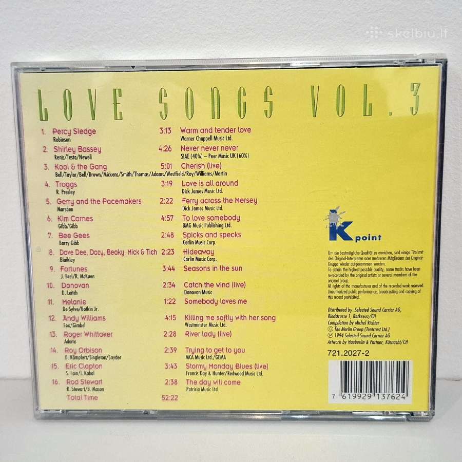 Love Songs Volume 2&3 (2 X CD, rinkinys) - nuotraukos Nr. 7