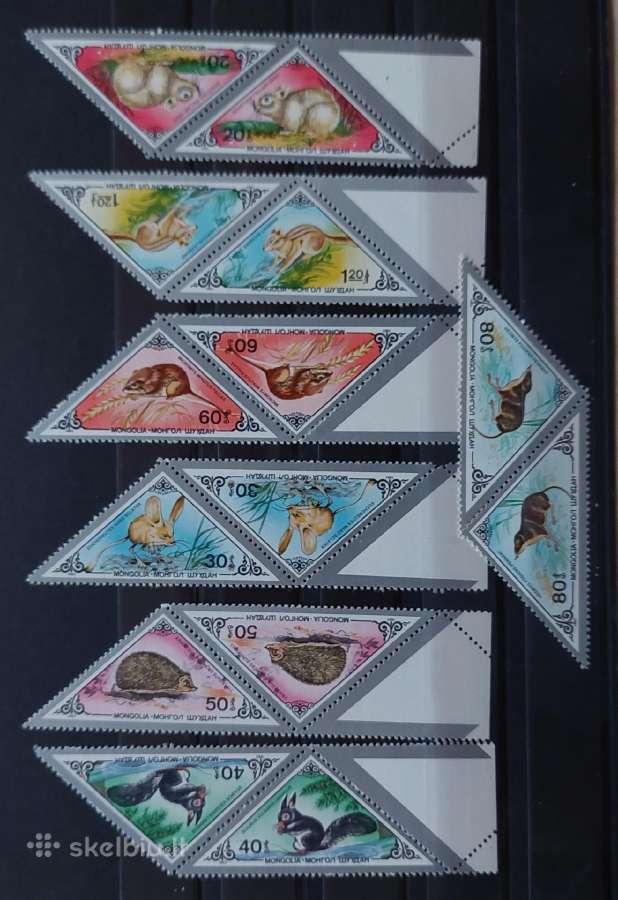 Mongolija 1983gyvūnai,švarūs Michel, 1592-1598
