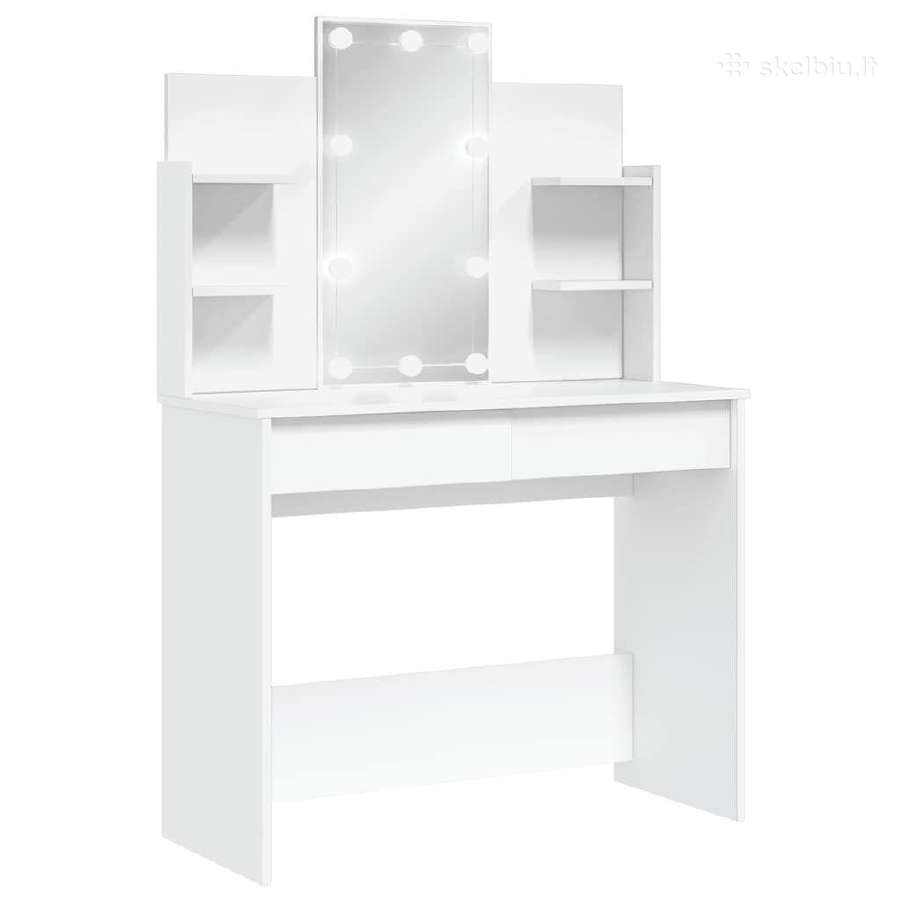 Vidaxl Makiažo stalas Juodas ąžuolas 96 x 39 x 142 - nuotraukos Nr. 4