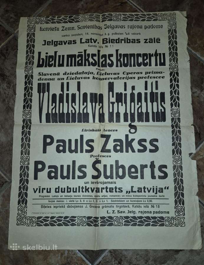 Plakatas Vytautas ir afiša V.grigaitis - nuotraukos Nr. 3