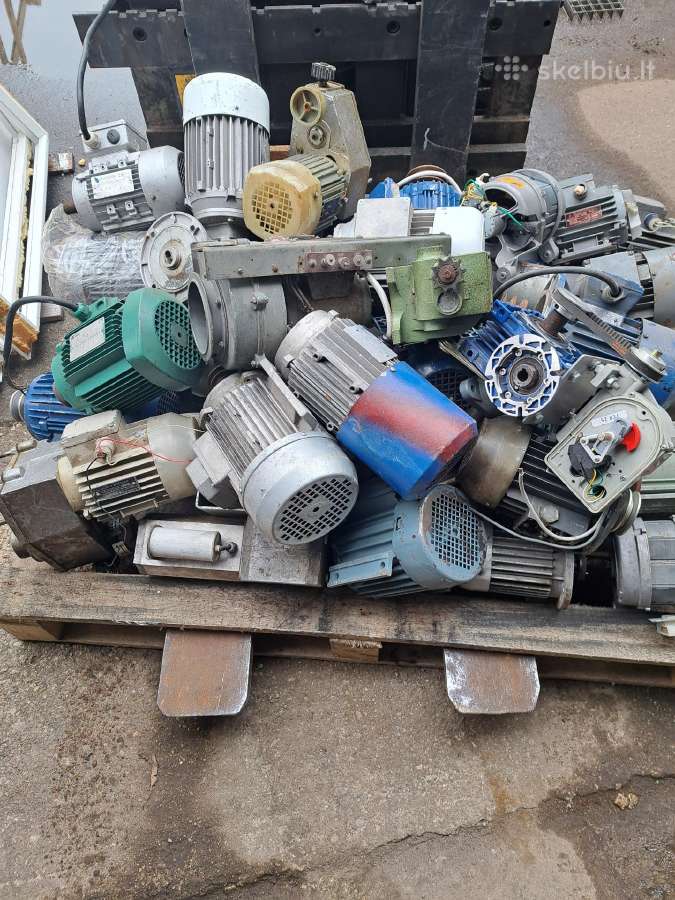 Ivairus Naudoti Elektriniai Varikliai Ir Motoreduk