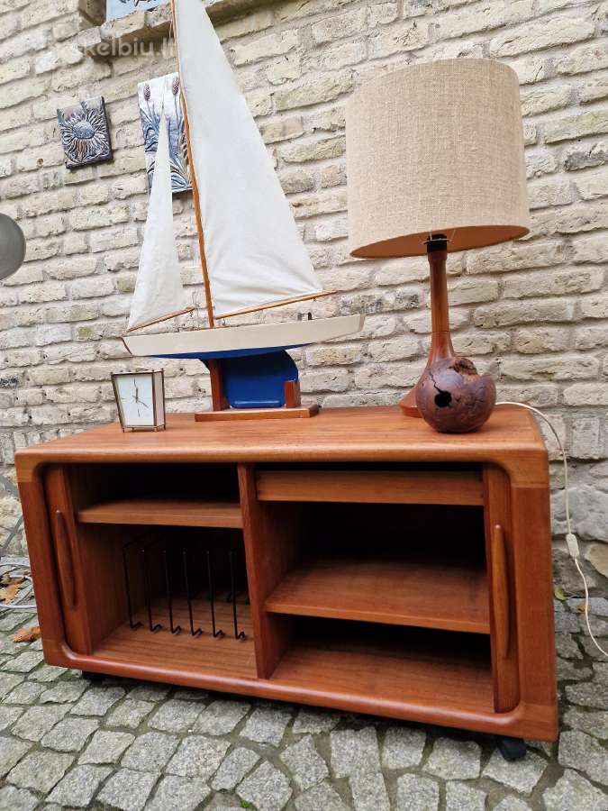 Vintažinė mid century tikmedžio stalinė lempa - nuotraukos Nr. 6