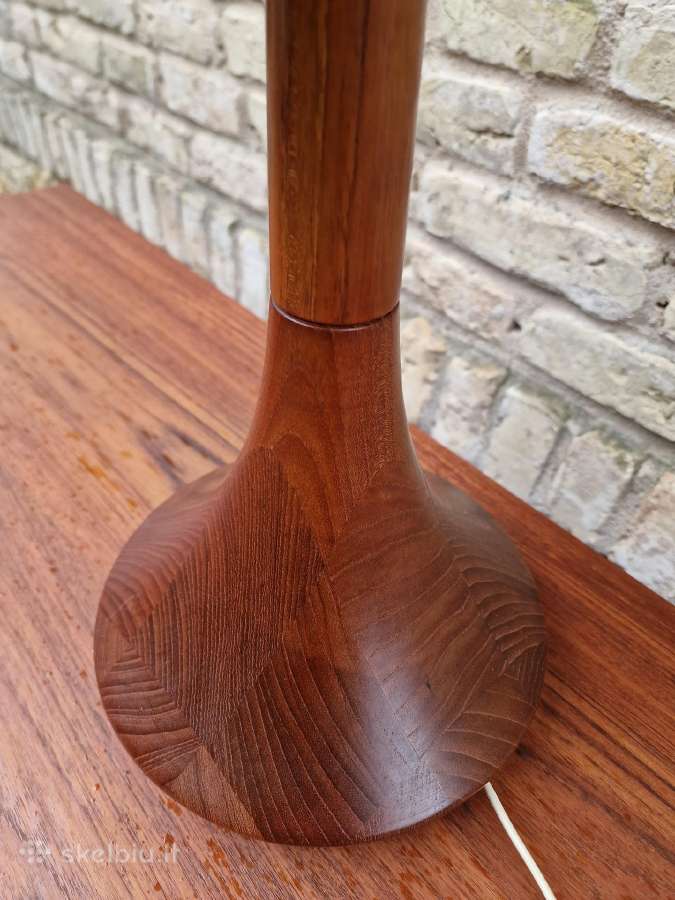 Vintažinė mid century tikmedžio stalinė lempa - nuotraukos Nr. 9