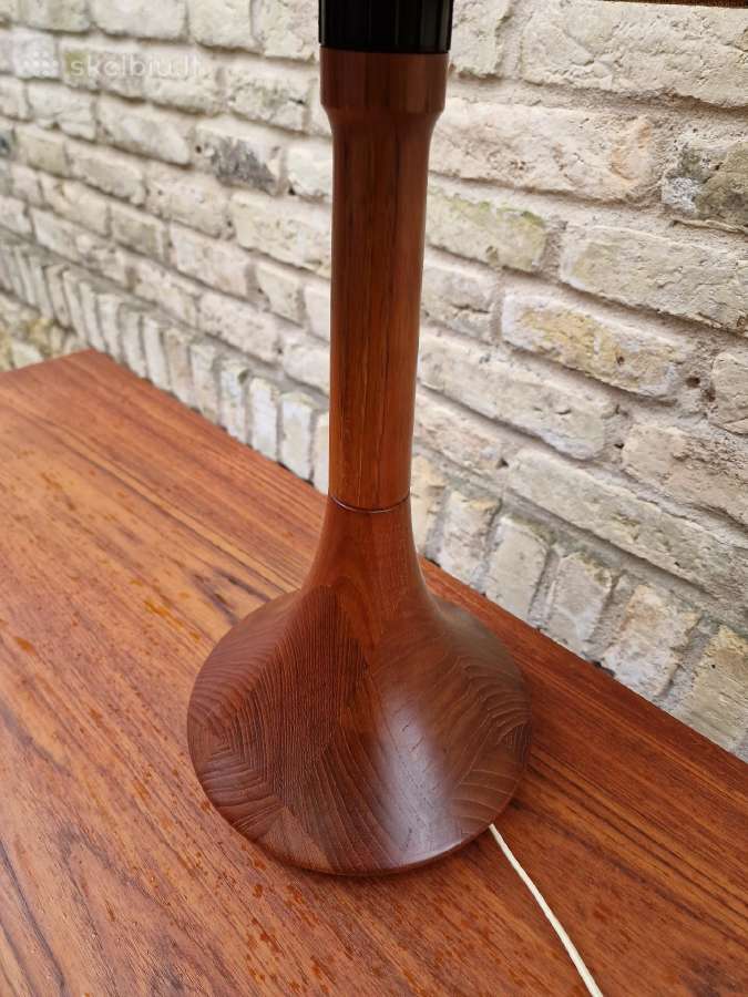 Vintažinė mid century tikmedžio stalinė lempa - nuotraukos Nr. 11