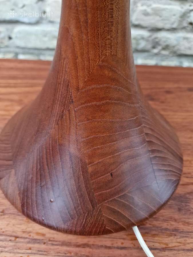 Vintažinė mid century tikmedžio stalinė lempa - nuotraukos Nr. 21