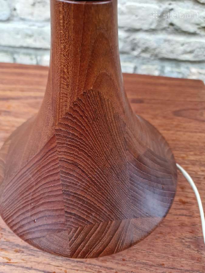 Vintažinė mid century tikmedžio stalinė lempa - nuotraukos Nr. 23