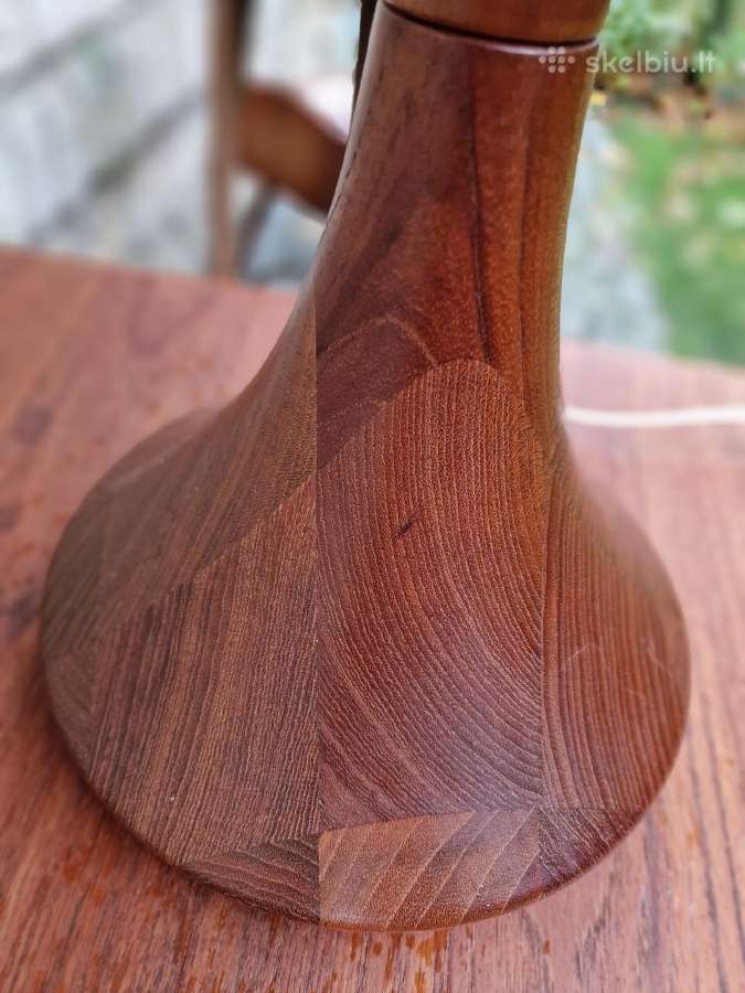 Vintažinė mid century tikmedžio stalinė lempa - nuotraukos Nr. 26