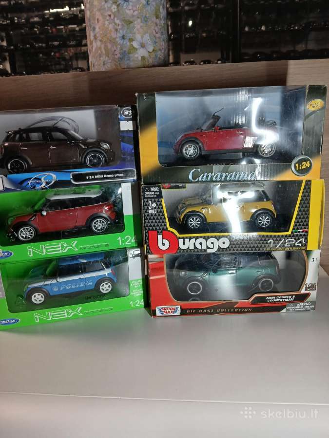 Mini cooper irkiti modeliukai 1:24
