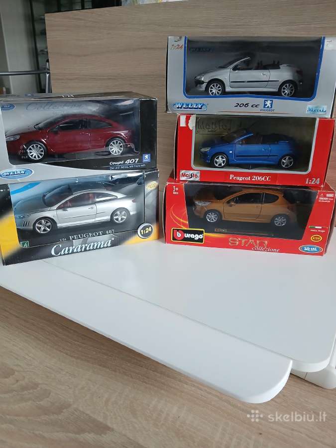 Peugeot206, 207, 407modeliukai 1:24