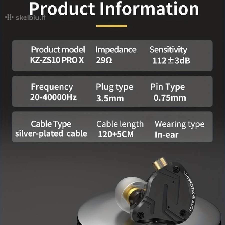 Kz Zs10 Pro X ausinės - nuotraukos Nr. 8