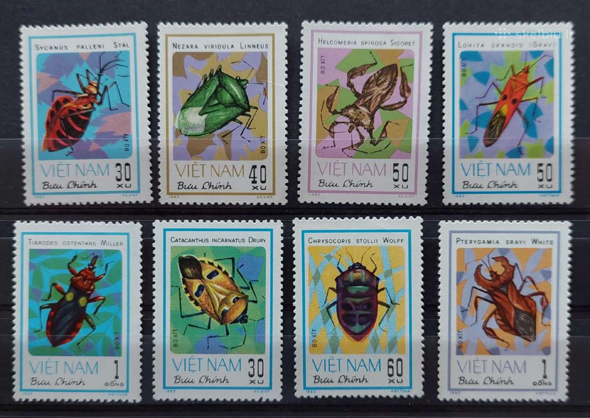 Vietnamas 1982 vabzdžiai,švarūs, Michel 1258-1265