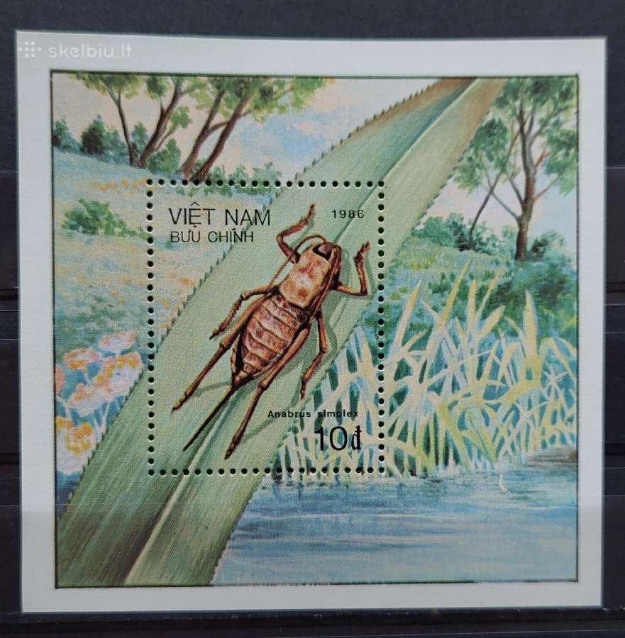Vietnamas 1986 vabzdžiai,švarūs, Michel block53