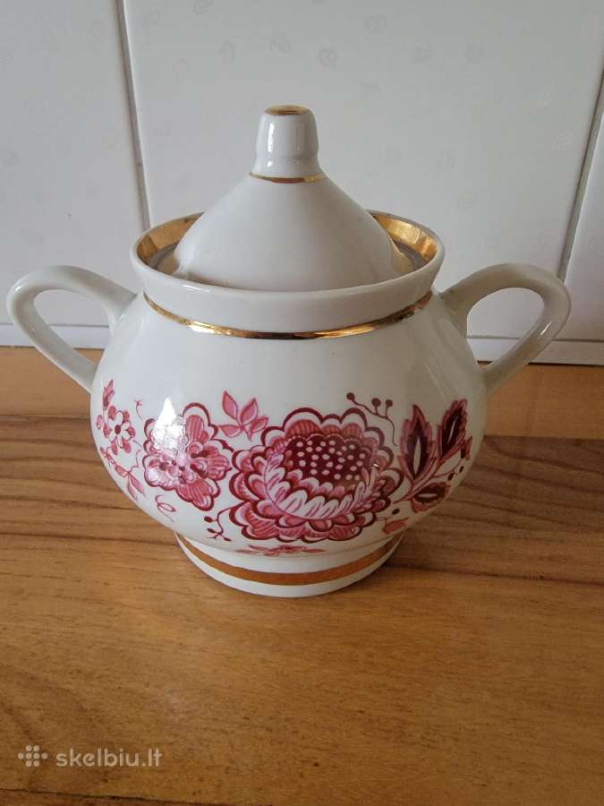 Porcelianinė rankomis tapyta cukrinė